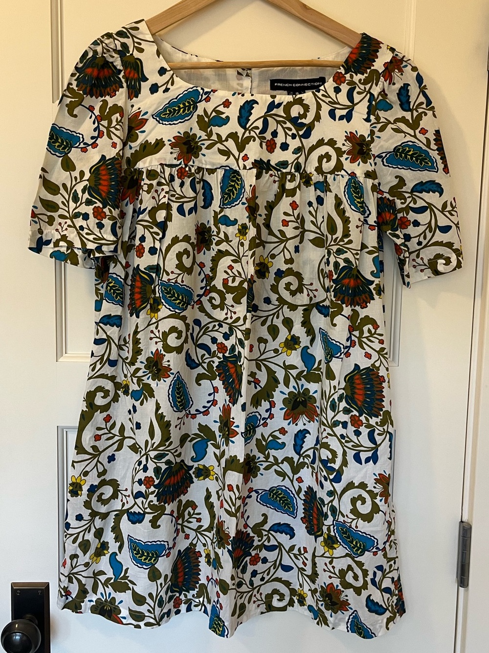 French Connection • Tapestry Floral Babydoll Dress/Tunic • Size 10 • 100% Cotton
